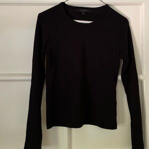 All Saints Black Long Sleeve Top